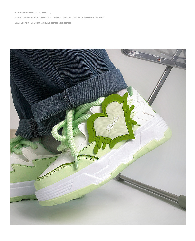 Color Contrast Patchwork Bread Shoes Increased By Light Casual Shoes - Image 9