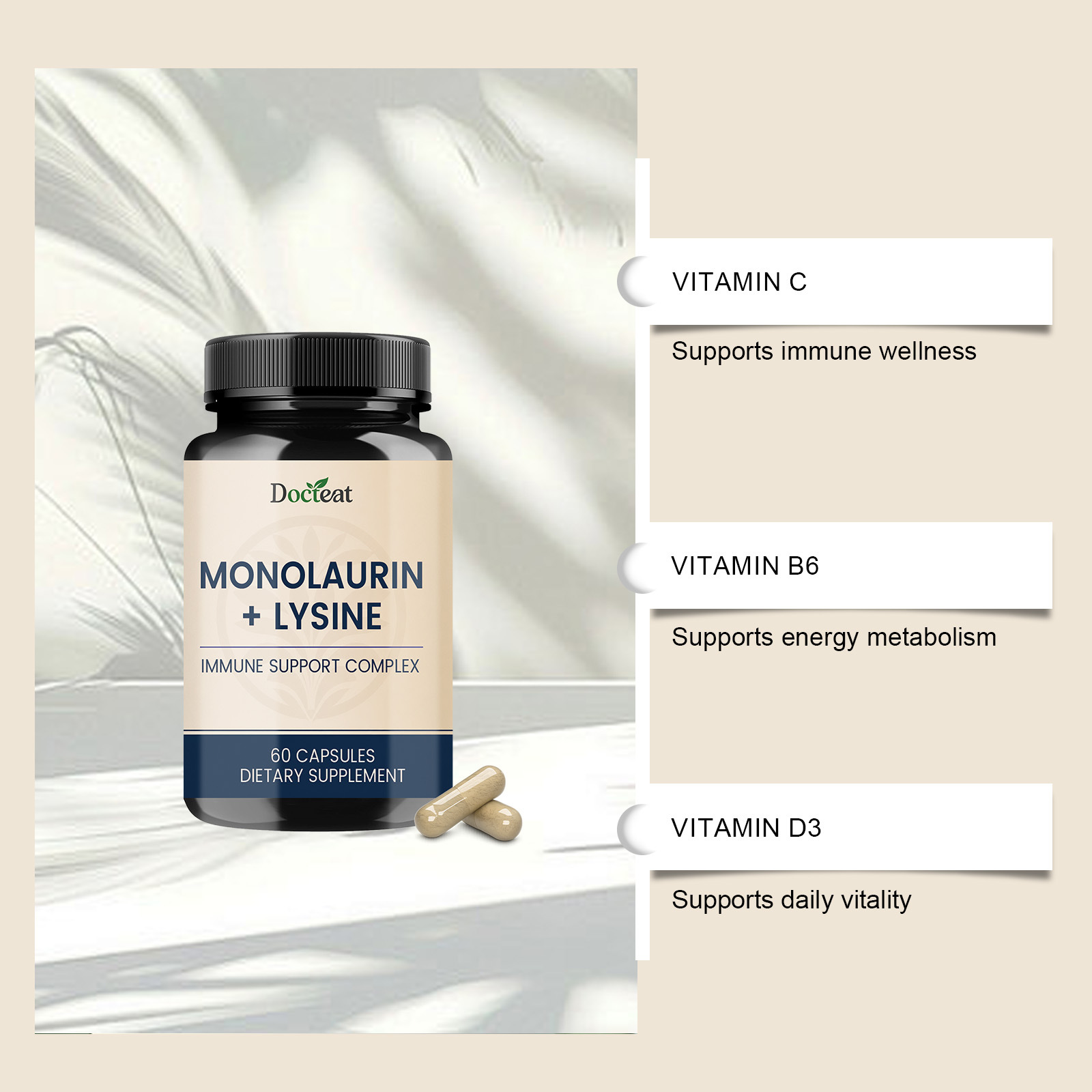 Supplement Bottle Side View