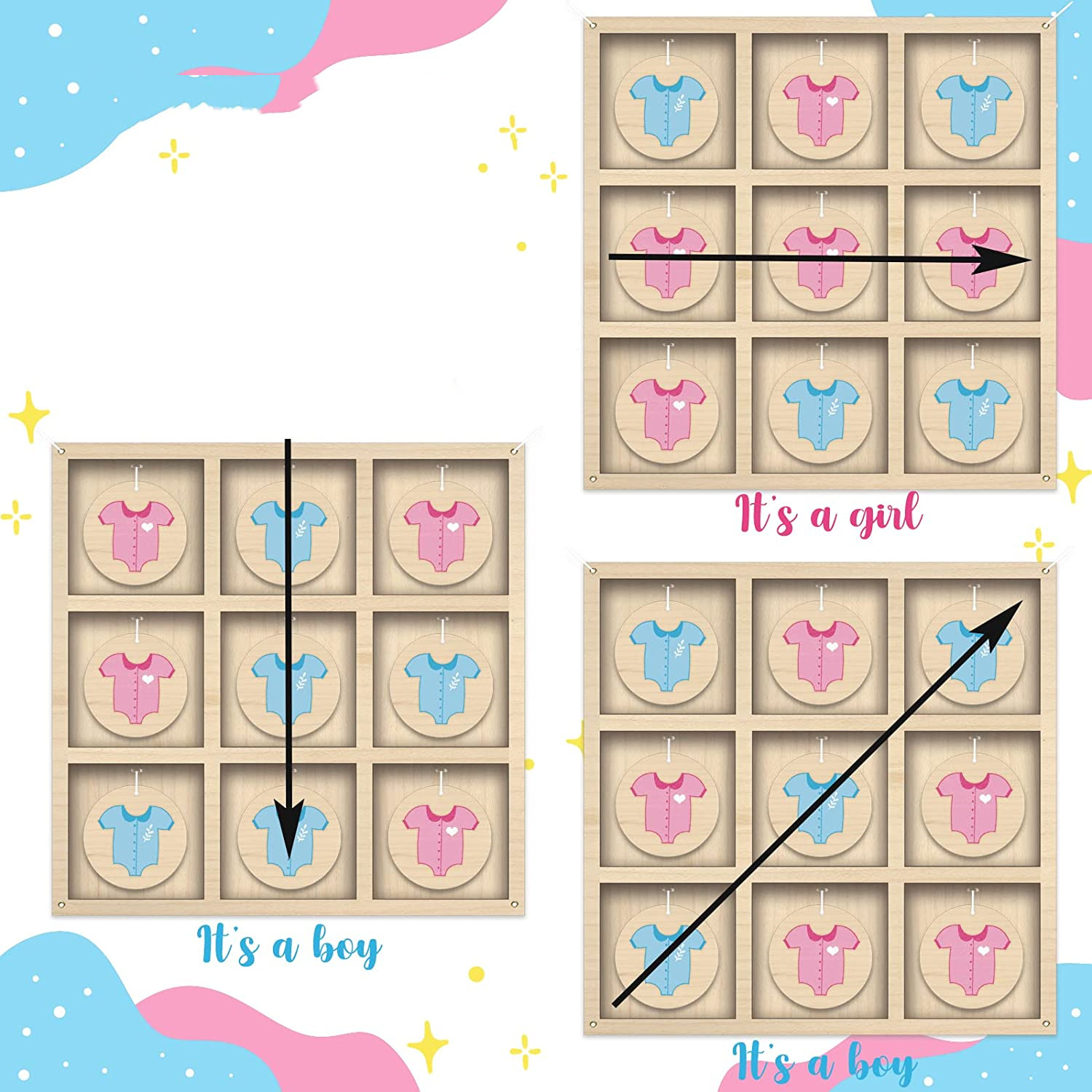 Title 7, Baby Gender Reveal Party Game Props