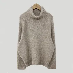 Retro Turtleneck Warm Pullover Bottoming Sweater Loose Outer Wear - Oatmeal Colour - View 1