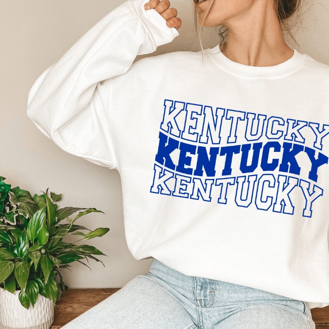 European And American Letter Print Kentucky Sweatshirt