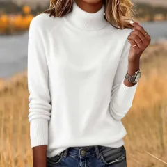 Western Style Sweater Long Sleeve Autumn And Winter Women's Clothing - White - View 1
