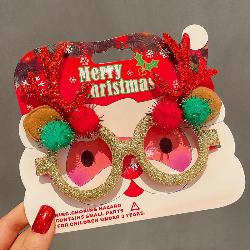 Fur Ball Antlers Glasses Red