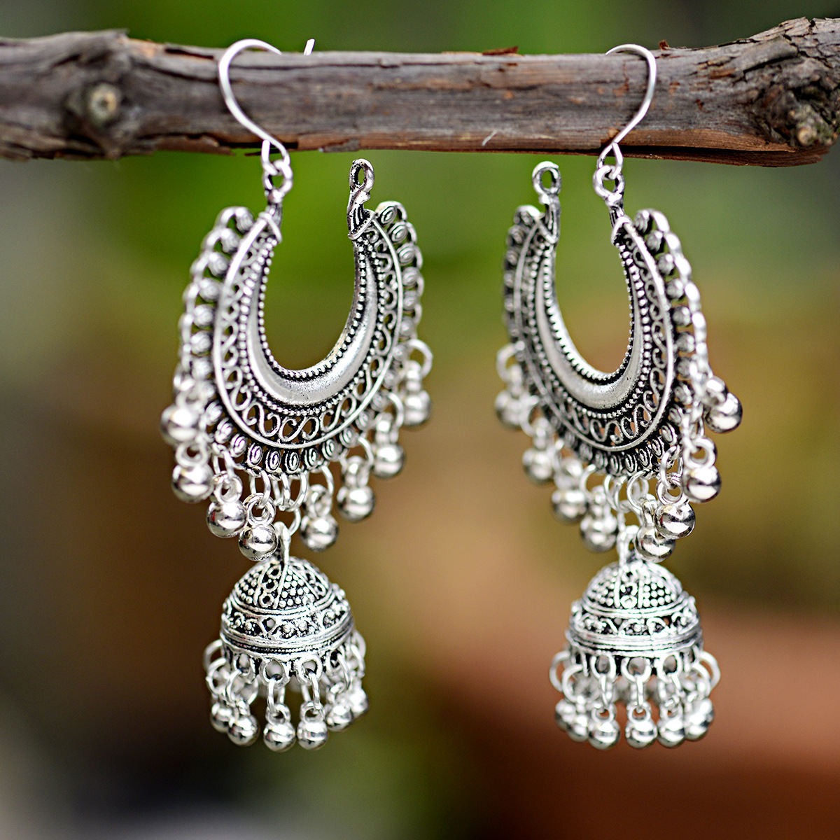 Indian Style Ethnic Alloy Electroplated Earrings