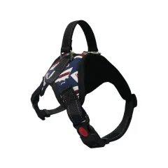 Explosion-proof Medium Large Dog Pet Saddle Chest Strap - British Flag Colors - View 1