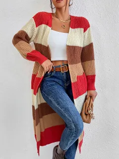 Women's Long Cardigan Jacket Long-sleeved Sweater - View 1