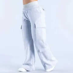 Straight-leg Pants Cargo Pocket Loose - Grey - View 1