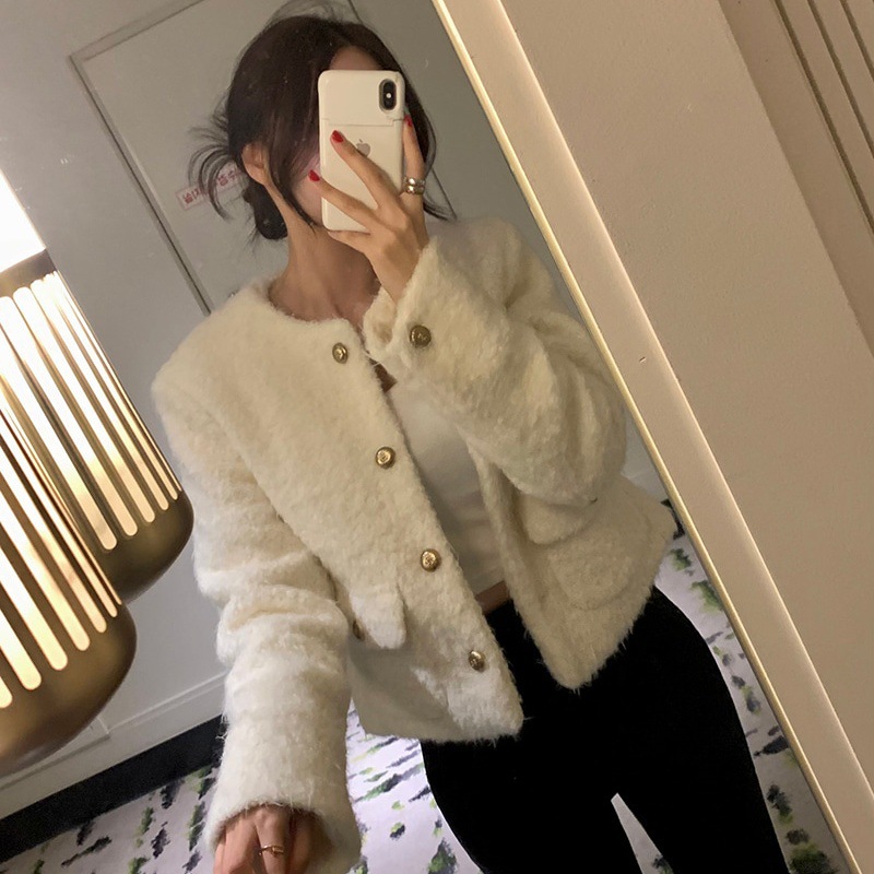 Women's Retro Elegant Single-Breasted Wool Coat