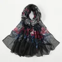 2 Dark Gray Blue Flowers