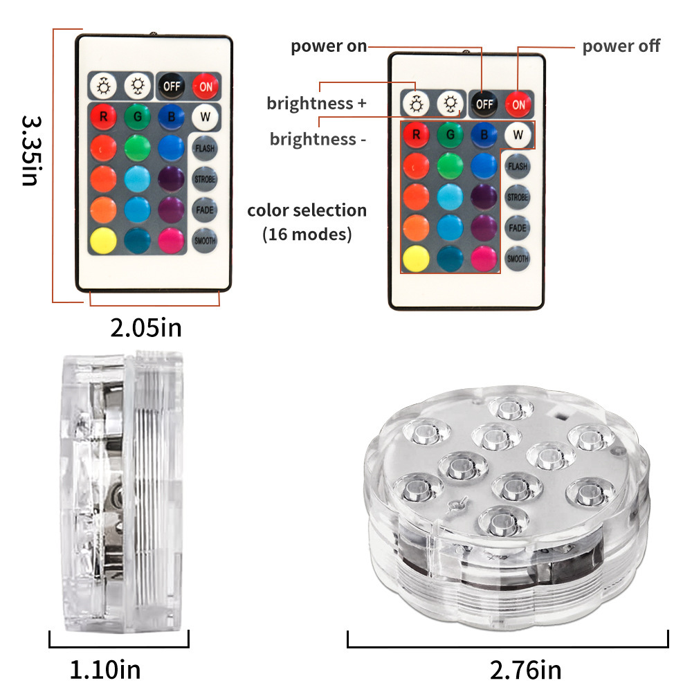 Colorful Underwater Lights Waterproof Aquarium detail photo 7