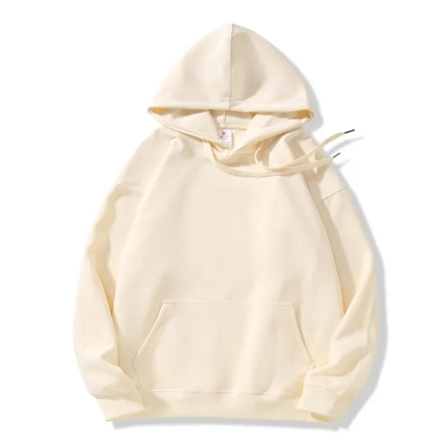 Loose Fashion Hooded Couple Coat Apricot - Shop at LoveMi