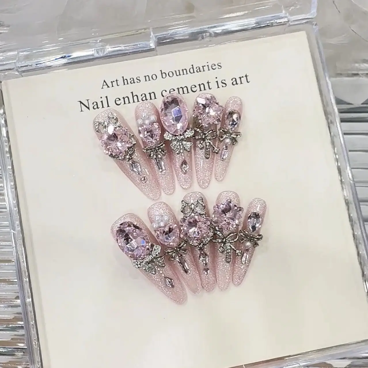 Handmade Art Wearable Nail Tips Cat Eye Luxury