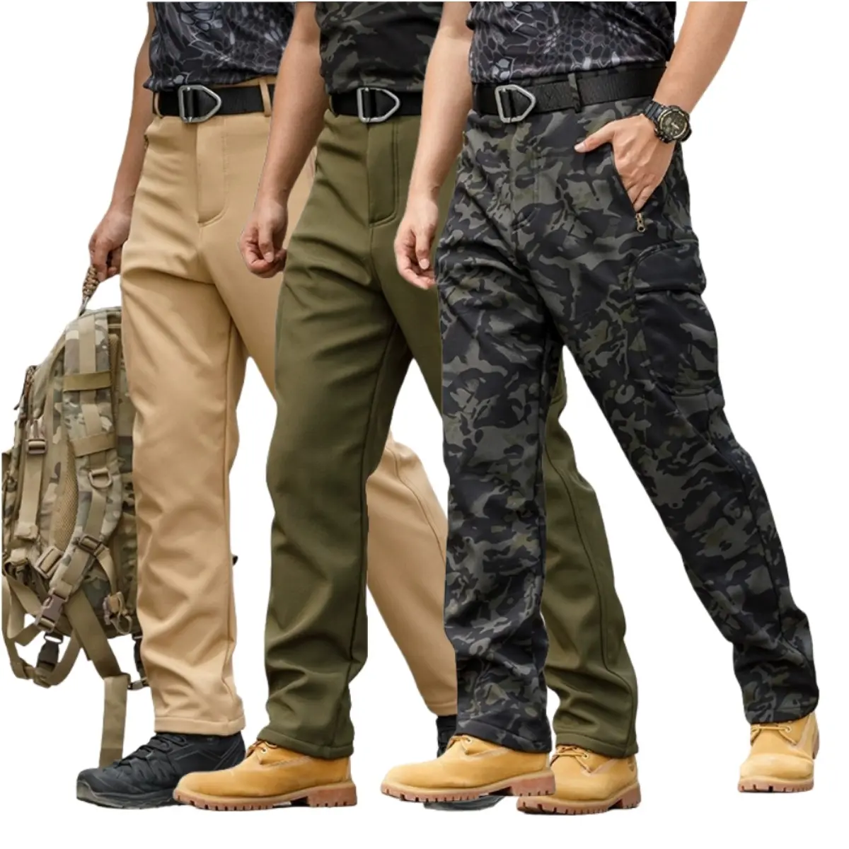 Outdoor Hiking Fleece-Lined Warm Casual Multi-Functional Waterproof