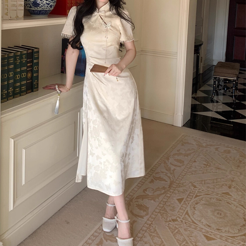 Elegant, Slimming Split Qipao Dress For Women