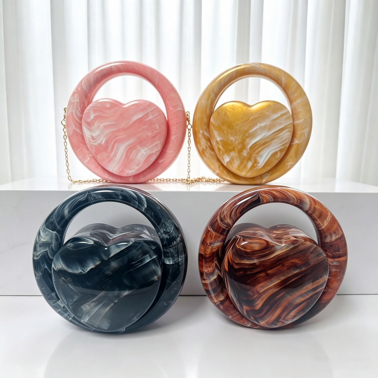 Cœur Marbré Marbled Heart Evening Clutch 1