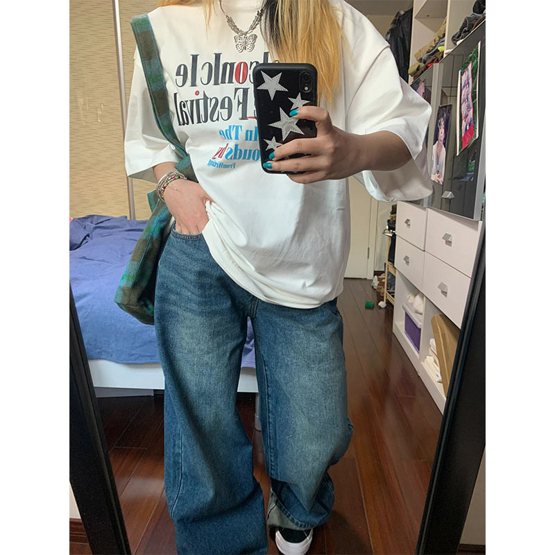 Niche Loose Versatile Half-length Sleeve Top