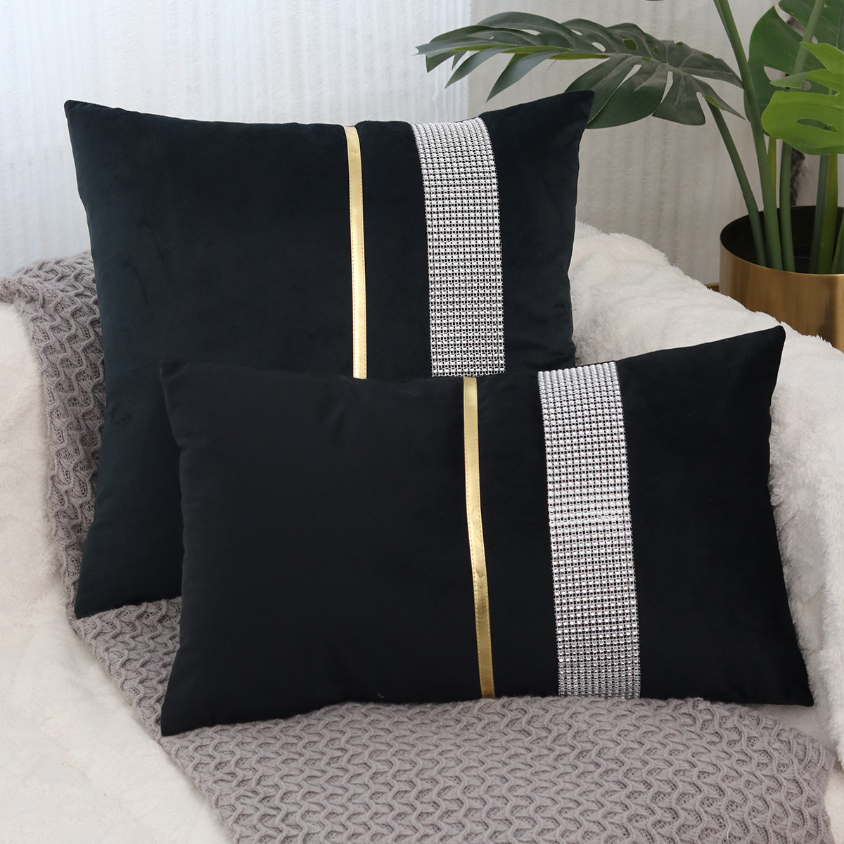 Velvet Headboard Cushion Pillow, picture 11 of 12