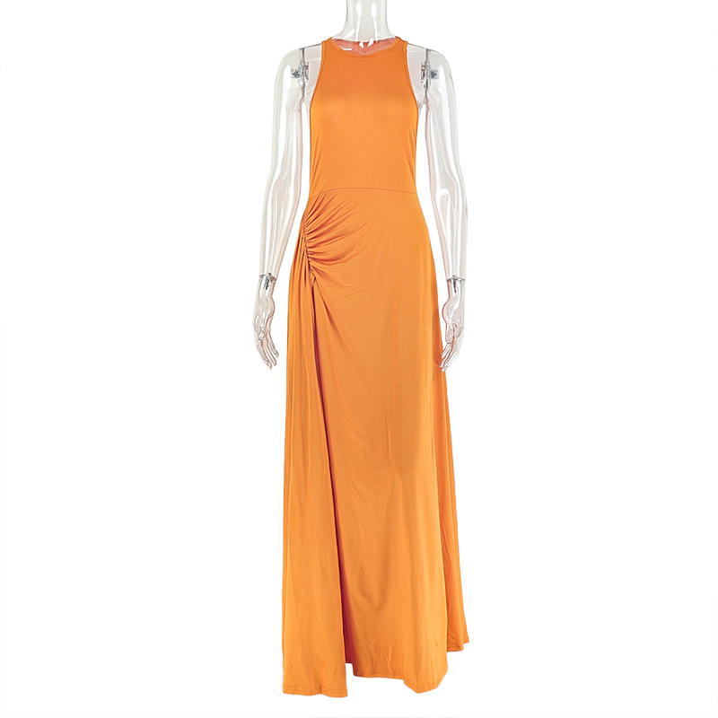 Womens Wrap Dress With A Fitted Waist And Pleated Design