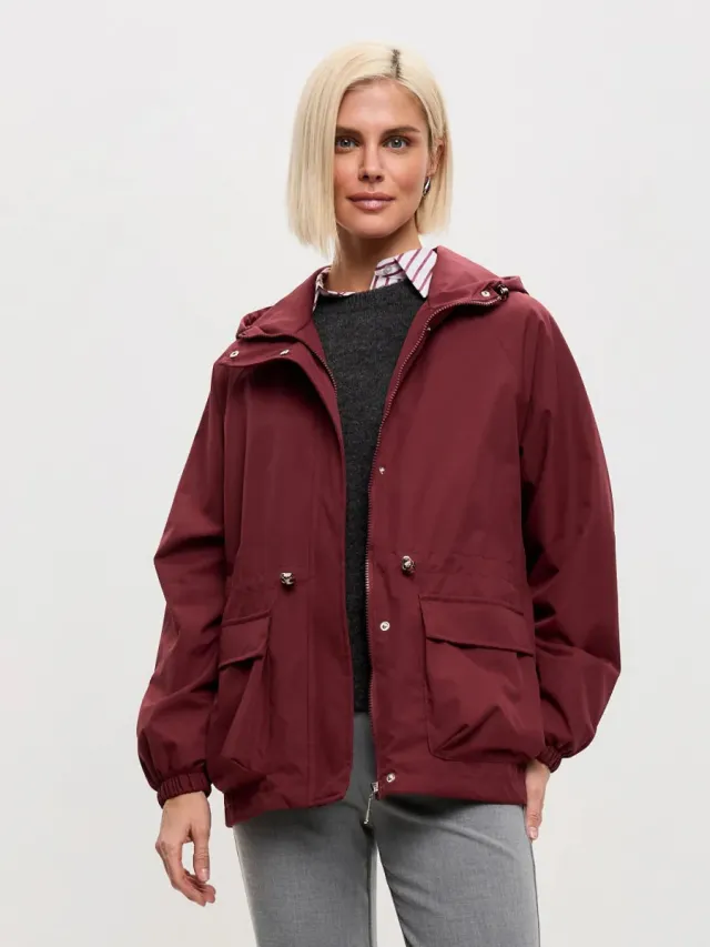 Casual Fashion Women's Shell Jacket Long Sleeve Wine Red - Shop at LoveMi