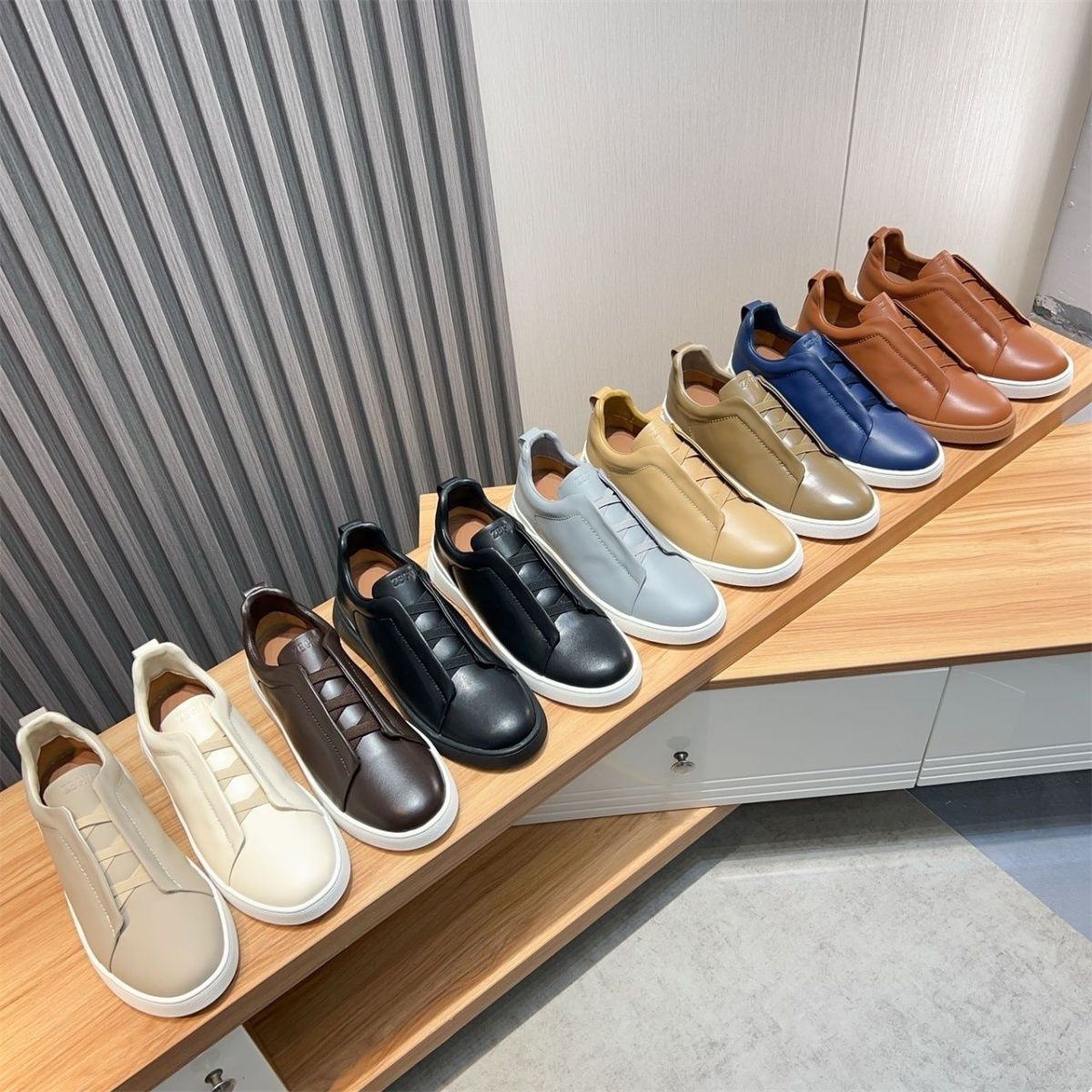 Men's Fashionable Business Genuine Leather Casual Sneakers