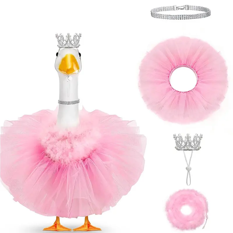 Pet Goose Mini 4-Piece Set Crown Necklace