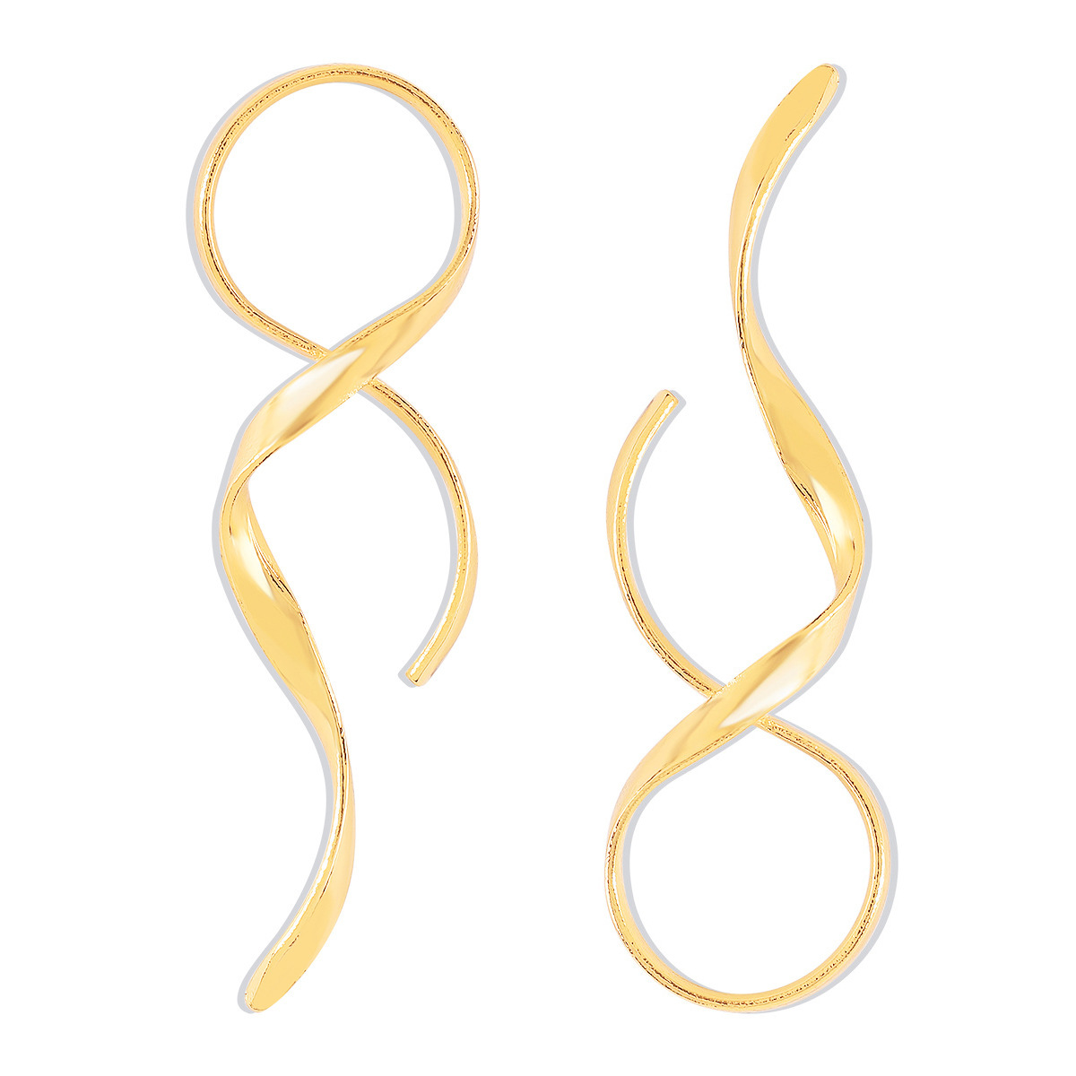 Line Simple Metal Earrings Asymmetric Fashion Earrings