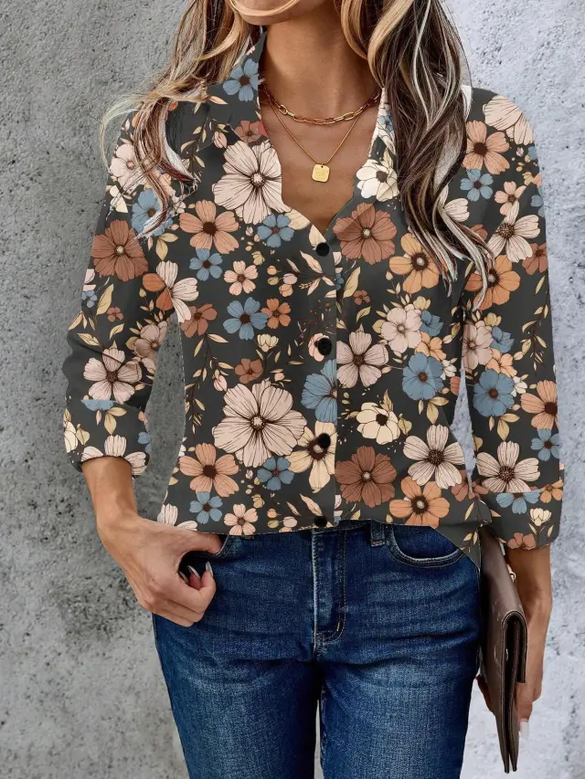 Women's Summer 3D Printed Blouse Fdh11 - Shop at LoveMi