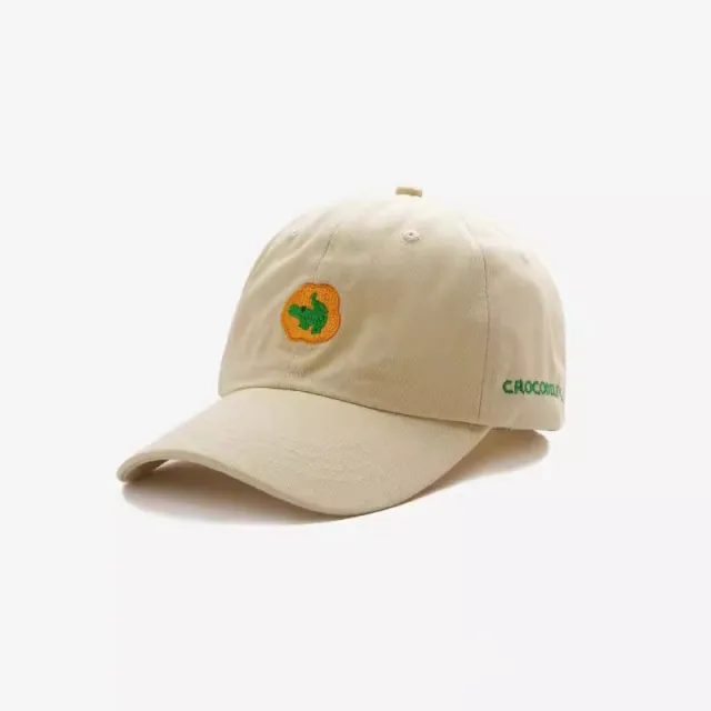 Cute Animal Embroidered Baseball Cap For Women Soft Peaked Cap Apricot - Shop at LoveMi