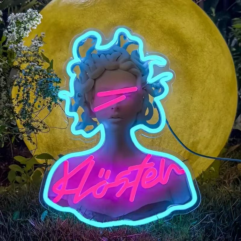 Printed Neon Light Smoking Monkey LED Astronaut Neon Light