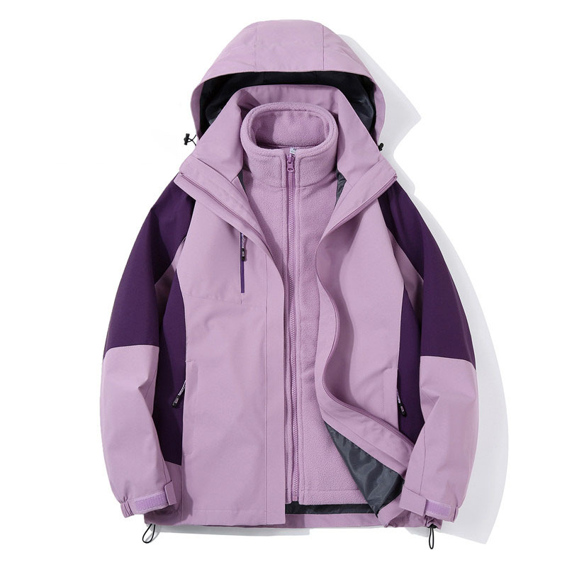 Outdoor Shell Jacket Men's And Women's Three In One Two-piece Set