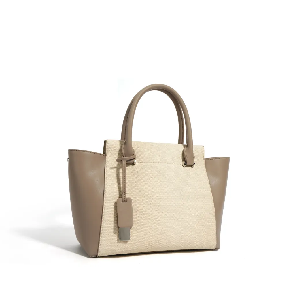 Large Capacity Cowhide Tote Simple Commute All-matching - Gray