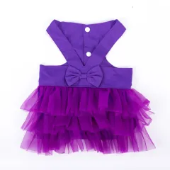 Pet Skirt Comfortable Breathable Dog Strap Gauze Skirt - Purple - View 1