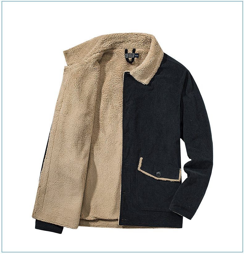 Title 4, Herren Cashmere Jacke Verdickt Groß Loose Casua...