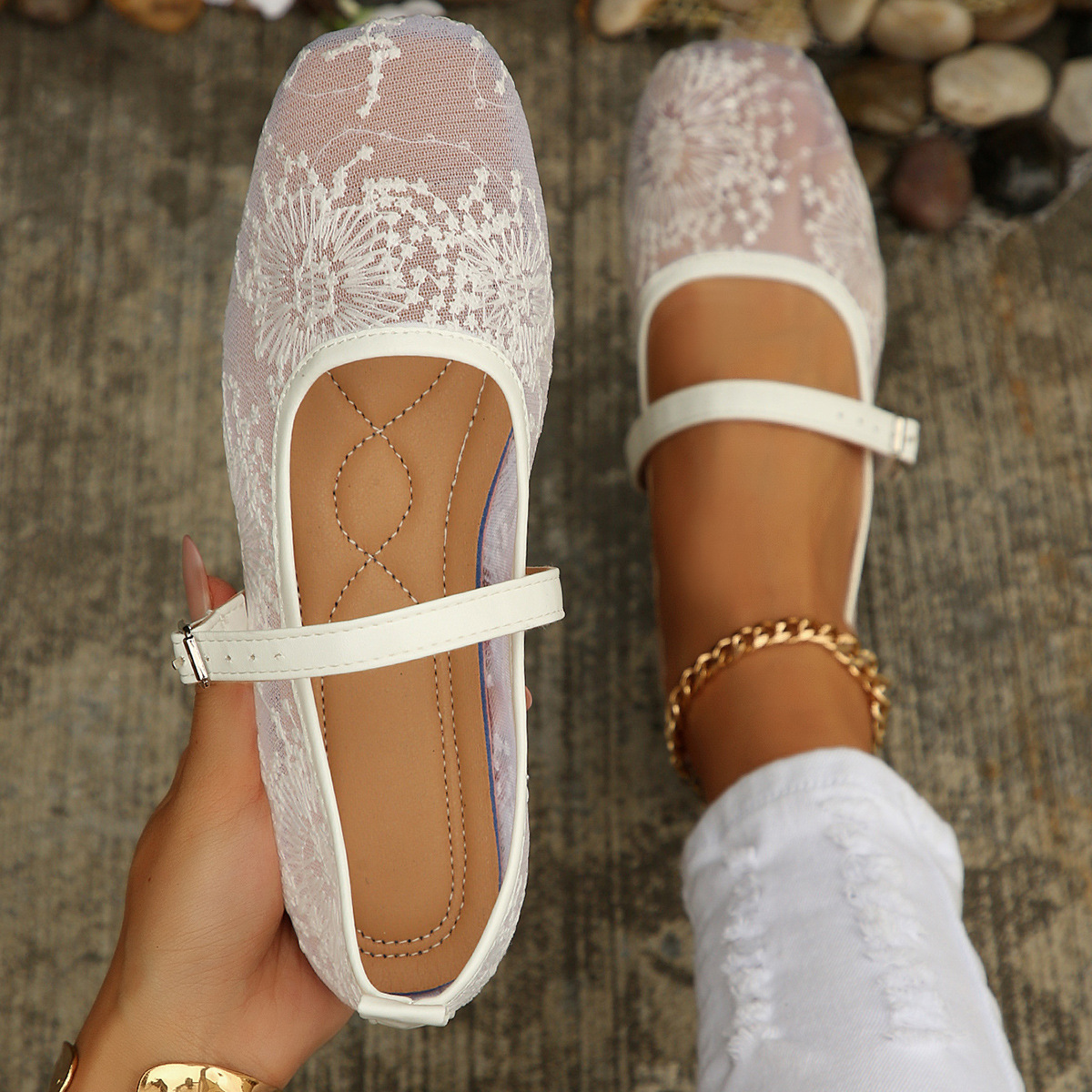 Mesh Mary Jane Flats, picture 3 of 6