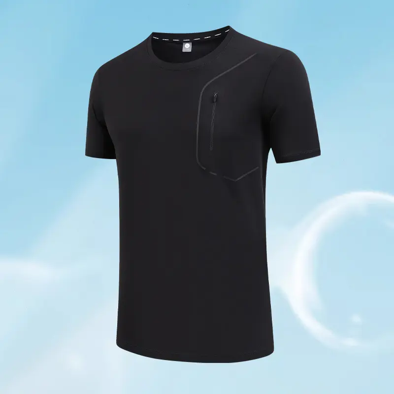 Ice-silk Breathable Round-neck New Mens Top