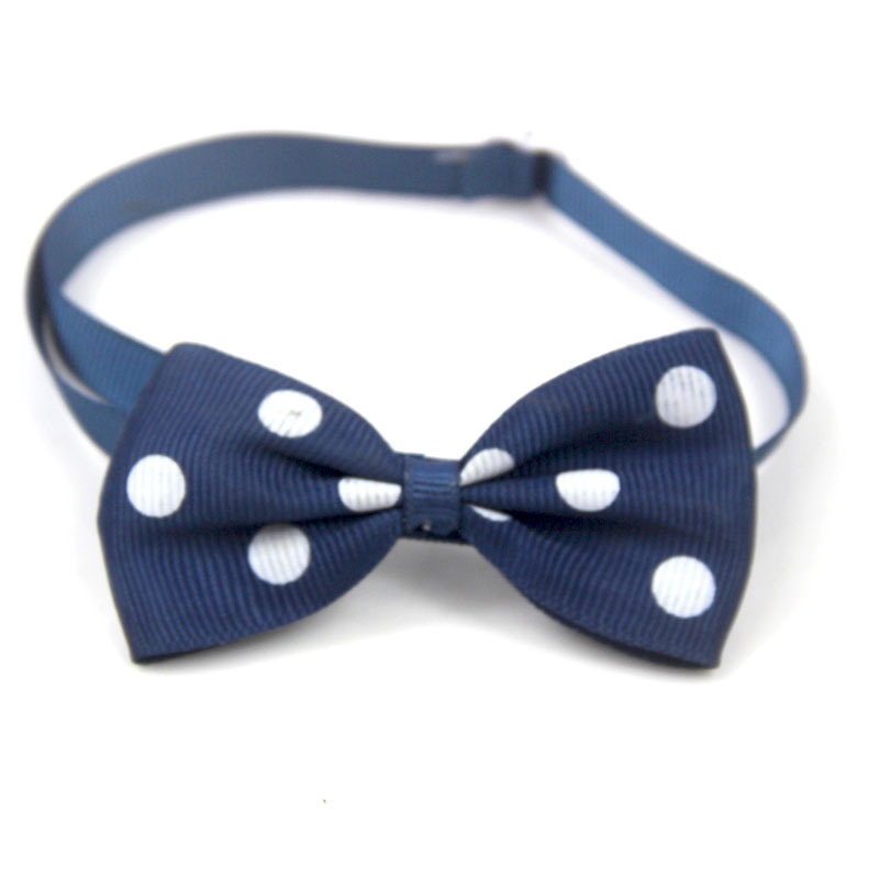 Navy Blue And White Dots