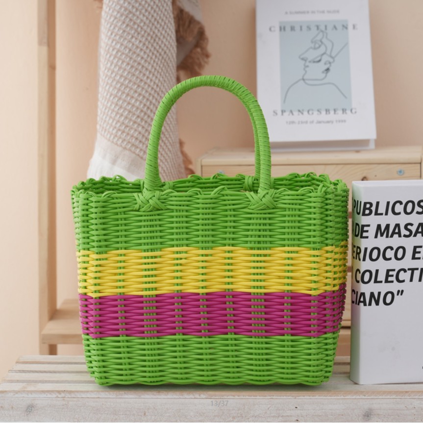 Handheld Plastic Woven Storage Basket