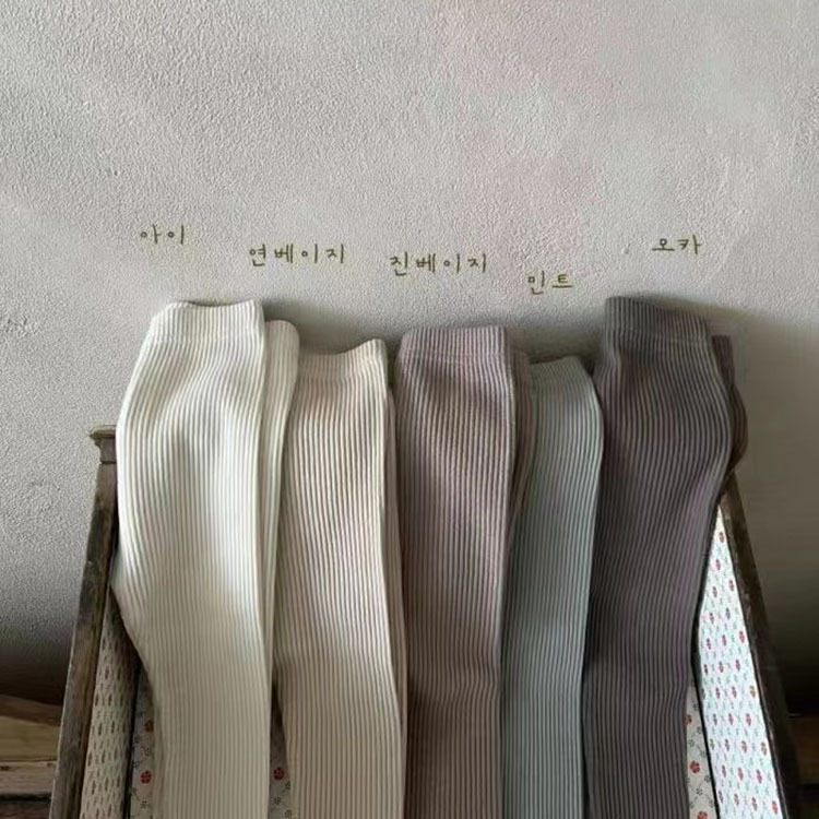 Baby Solid Color Trousers Outer Wear Tights Stretch Leggings - Image 2