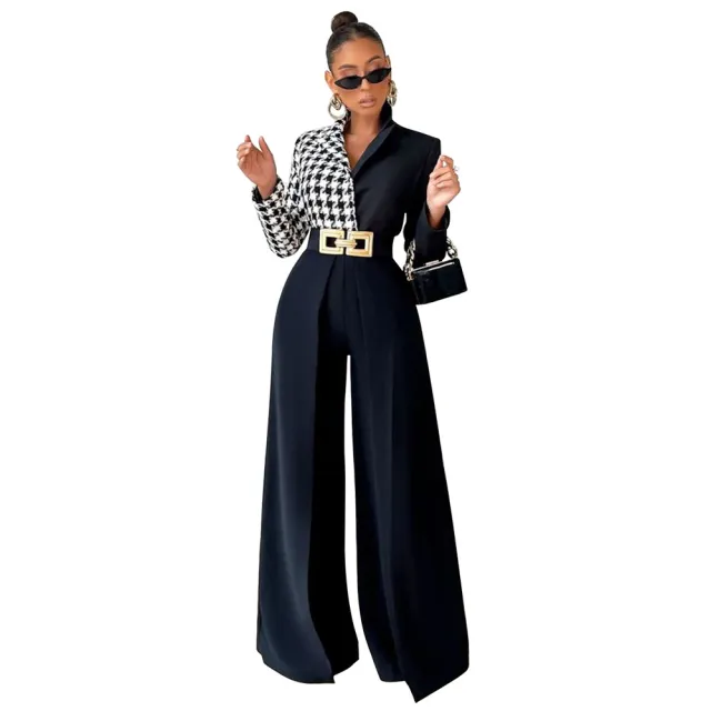 Loose Slimming Wide leg Pants Solid Color Straight Fashion Casual Pants Black - Shop at LoveMi