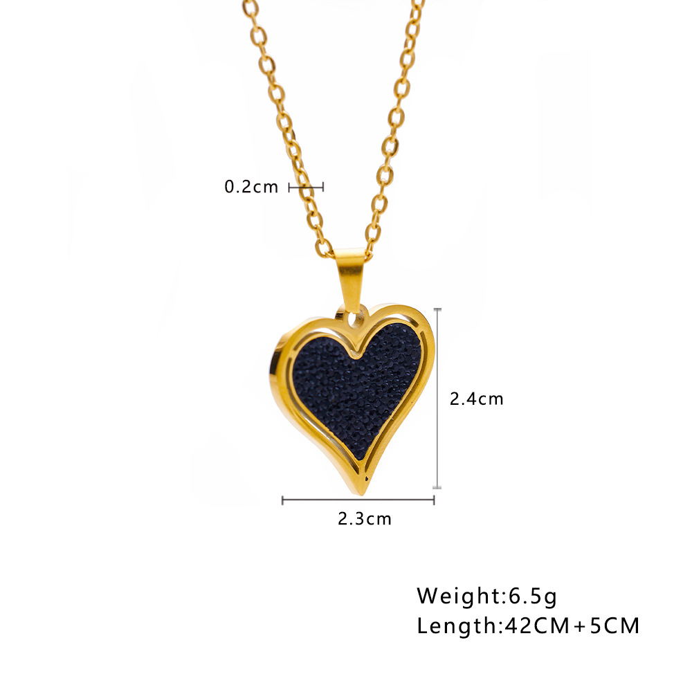 Inlaid Color Zircon Pendant Sweater Chain