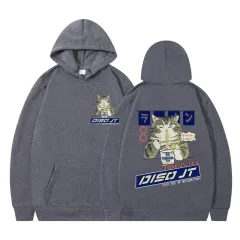 Autumn And Winter Cat Noodles Hooded Sweater - Grey - View 1