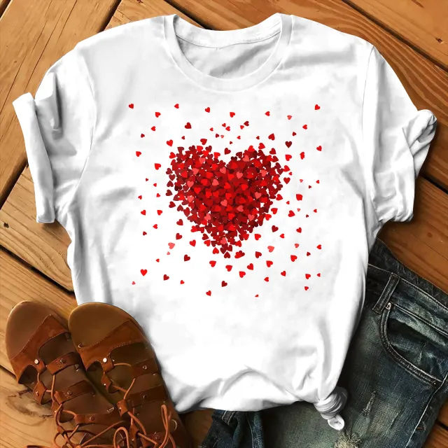 Exquisite Pattern 3D Digital Printed Round Neck Short Sleeve J28Tjchdc242114K - Shop at LoveMi