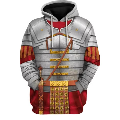 3D Pattern Hoodie Men's Casual Pullover Sweatshirt