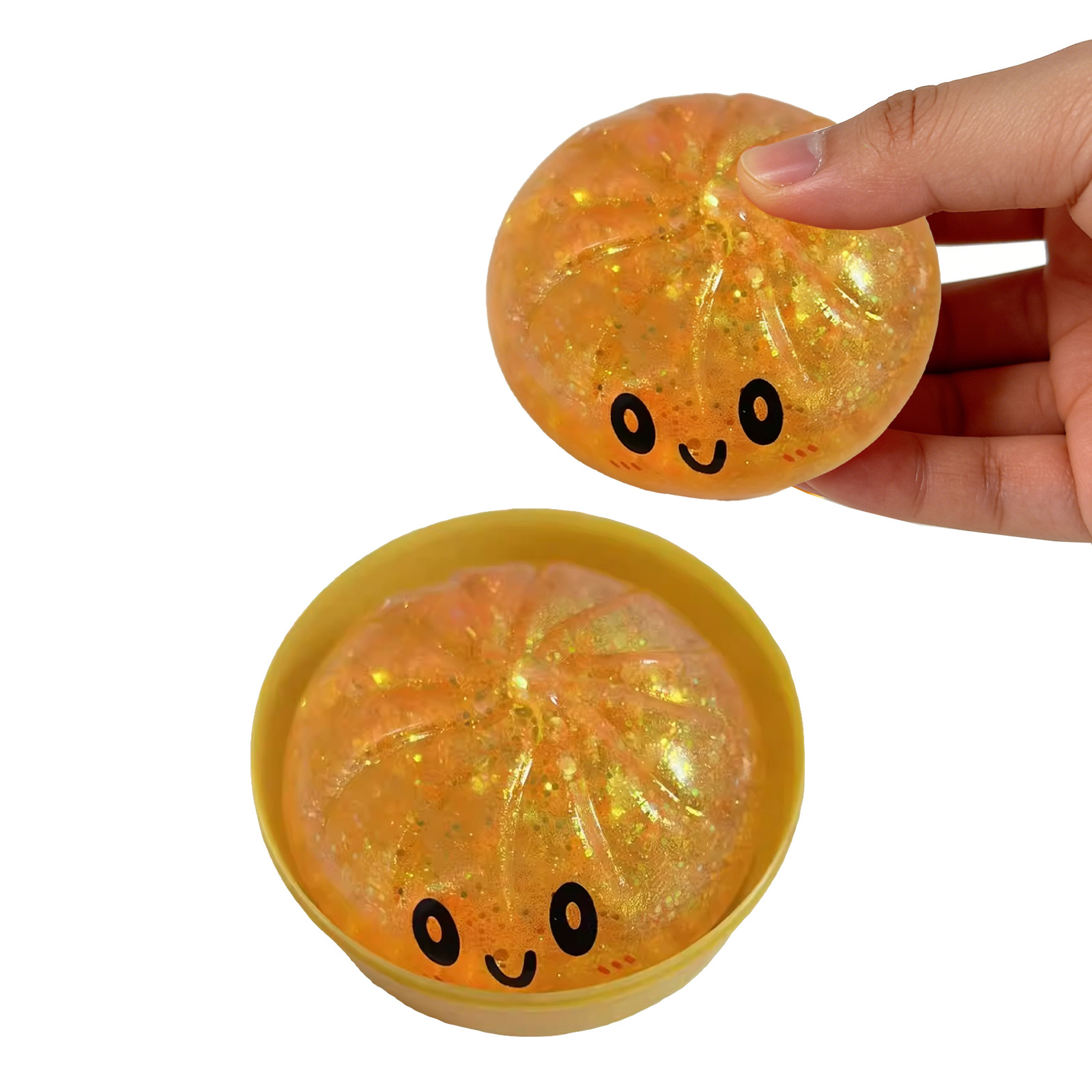 Glittery Emoji-faced Steamed Bun