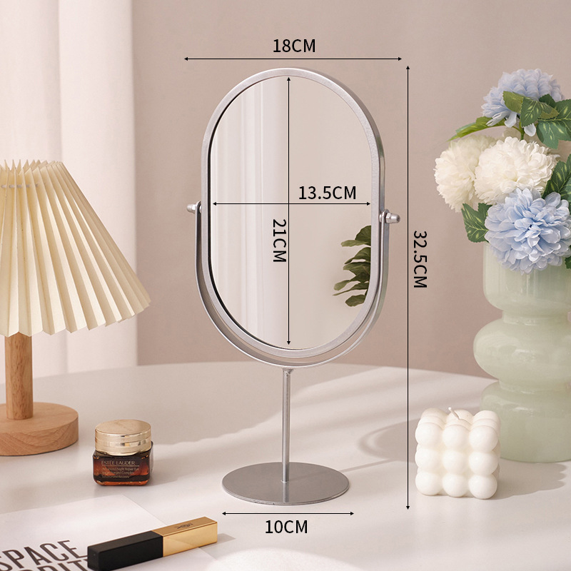 Household High-value Dressing Table Bedroom Desktop Makeup Mirror Lightweight 8