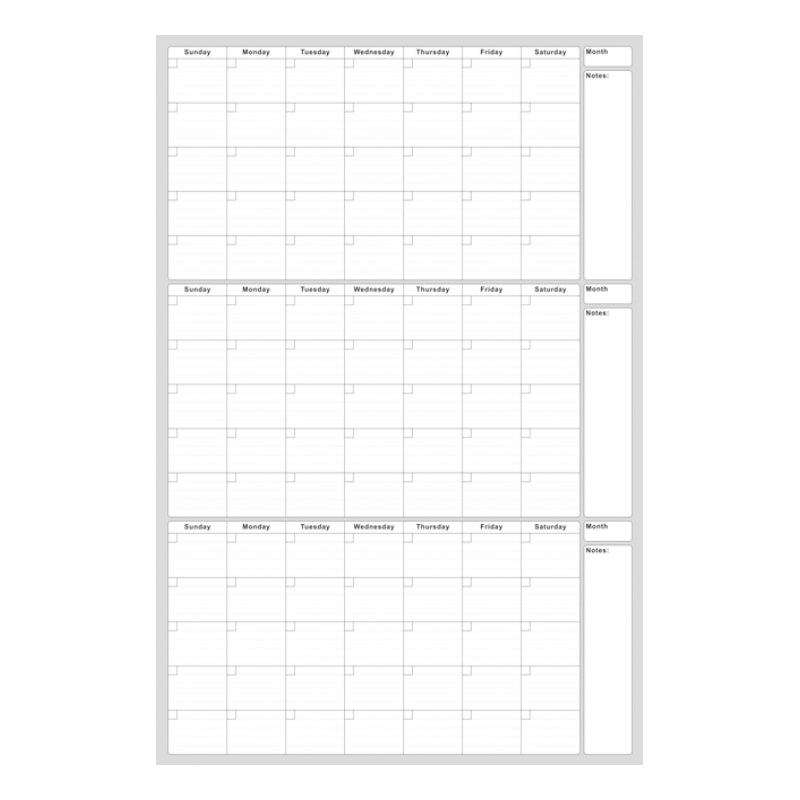 Undated 3-month Erasable Wall Calendar - Image 4