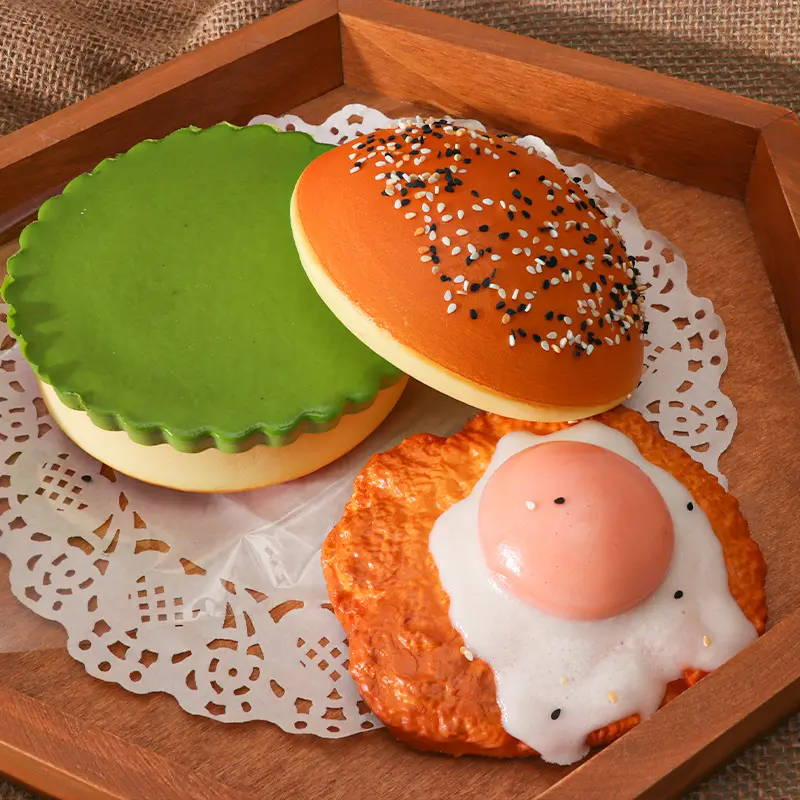 Soft Moist Slow-rebound Hamburger Squeeze Toy