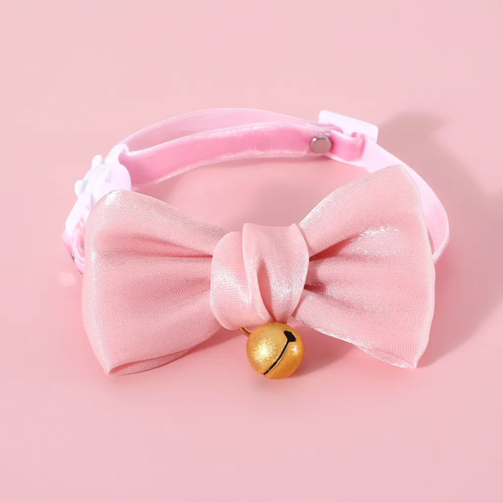 Pet Wool Cartoon Colored Bud Hat - Pearl Powder Bow