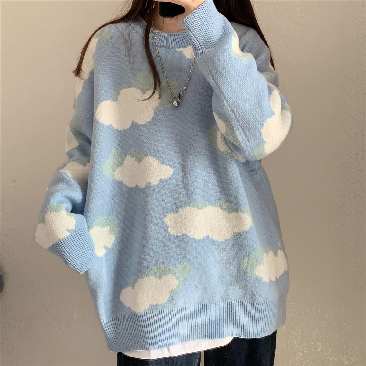 Autumn and Winter New Korean Style V-neck Loose Pullover Lazy Style Knit Sweater Vest Outerwear for Female Students