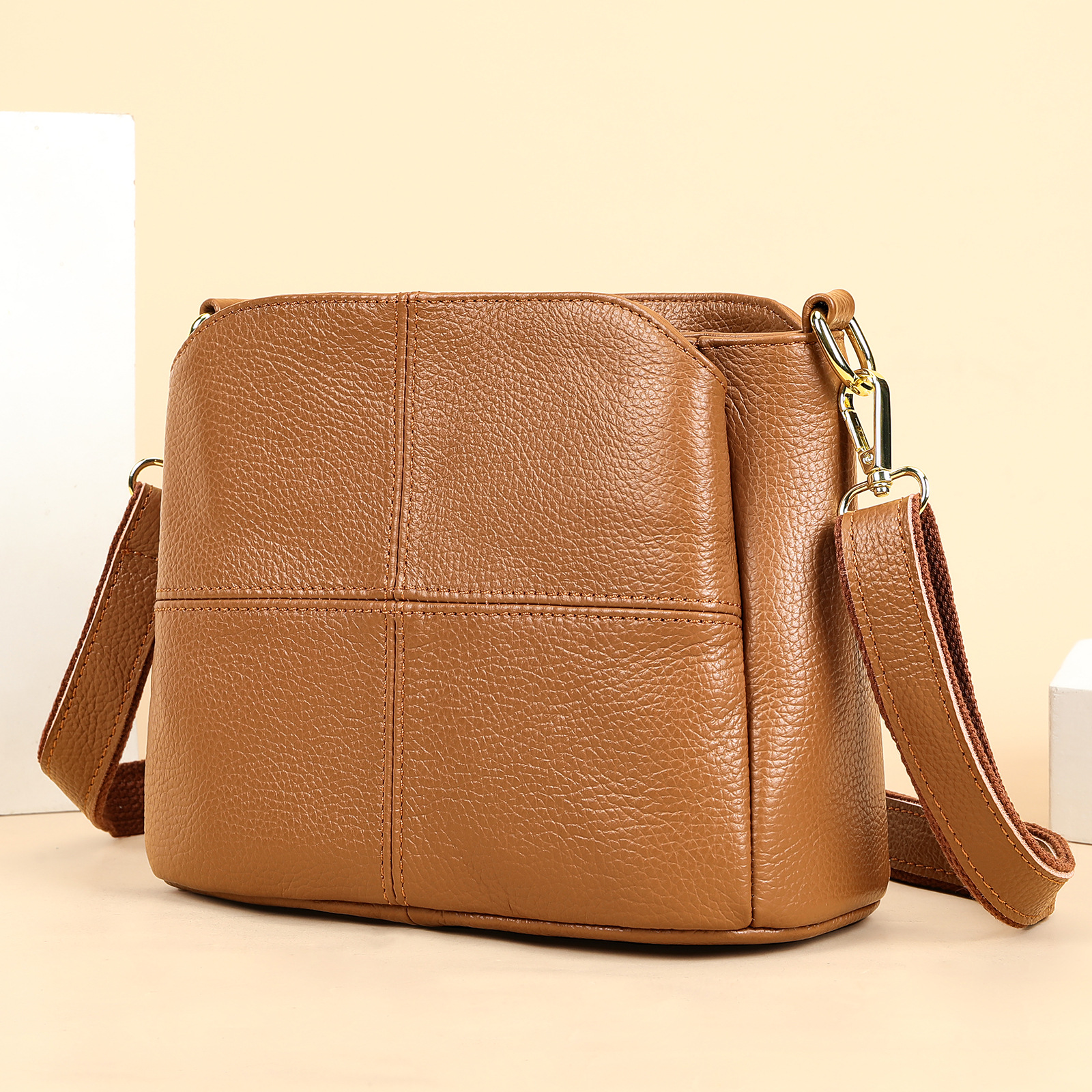 Large Leather Crossbody Handbag, picture 3 of 10